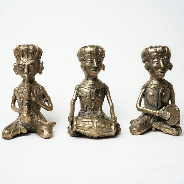 Dhokra Musician Set of 3 – Dhokra Metal Art