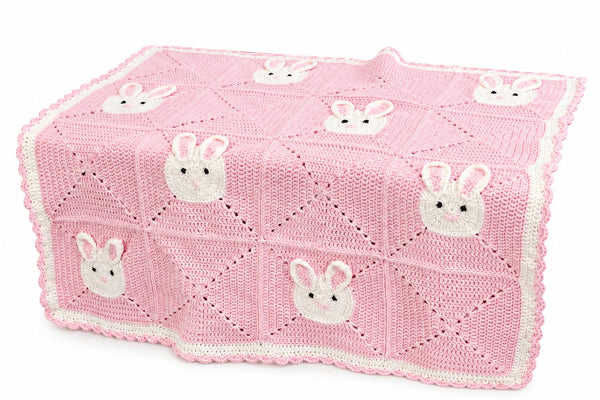 Crochet Baby Blanket – Pink Handmade Art