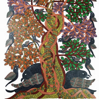 Birds in the Tree of Life – Gond Paper Painting