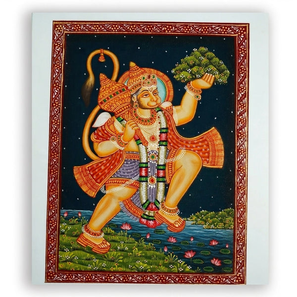 Lord Hanuman – Rajasthani Miniature Painting