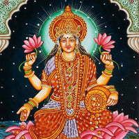 Goddess Lakshmi – Rajasthani Miniature Painting