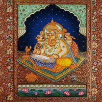 Sacred Ganesha – Rajasthani Miniature Painting