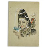 Divine Lord Shiva – Rajasthani Miniature Painting