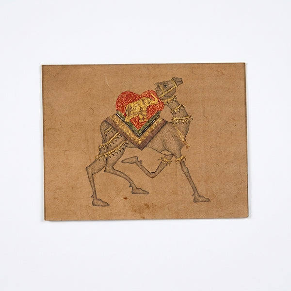 Royal Ceremonial Camel – Rajasthani Miniature Painting