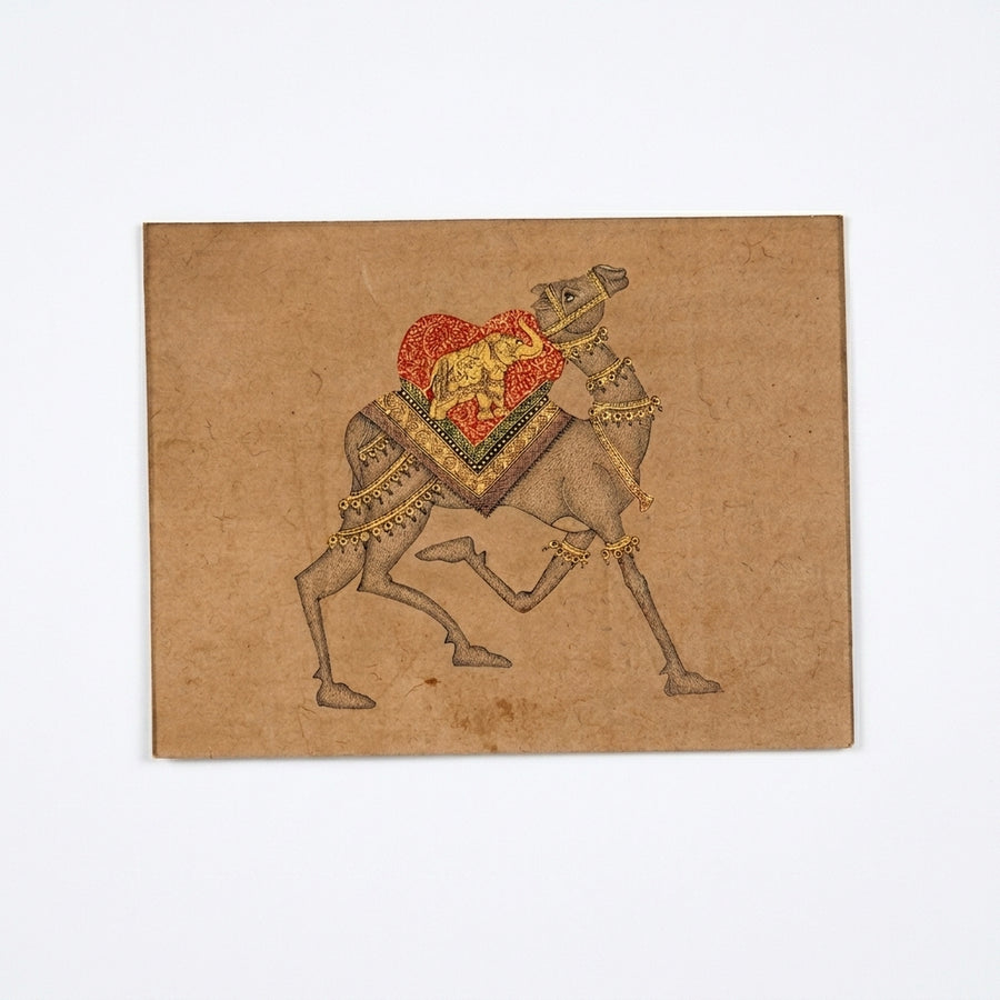 Royal Ceremonial Camel – Rajasthani Miniature Painting