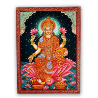 Goddess Lakshmi – Rajasthani Miniature Painting