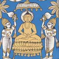 Buddha Darshan - Phad Painting - view 2, handmade Phad painting from India
