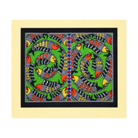 Circle of Fish - Madhubani Painting - view 2, handmade Madhubani painting from India
