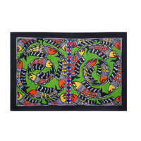Circle of Fish - Madhubani Painting - view 3, handmade Madhubani painting from India