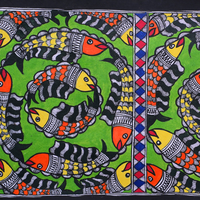 Circle of Fish - Madhubani Painting - view 4, handmade Madhubani painting from India
