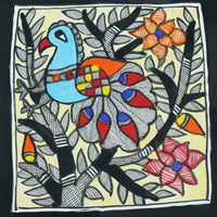 Colourful Bird - Madhubani Painting - view 3, handmade Madhubani painting from India