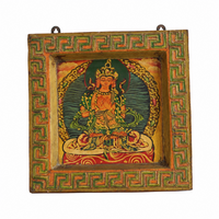 Compassionate Tara - Tibetan Hand-Painted Wall Hanging - view 2, handmade Tibetan wall hanging from India