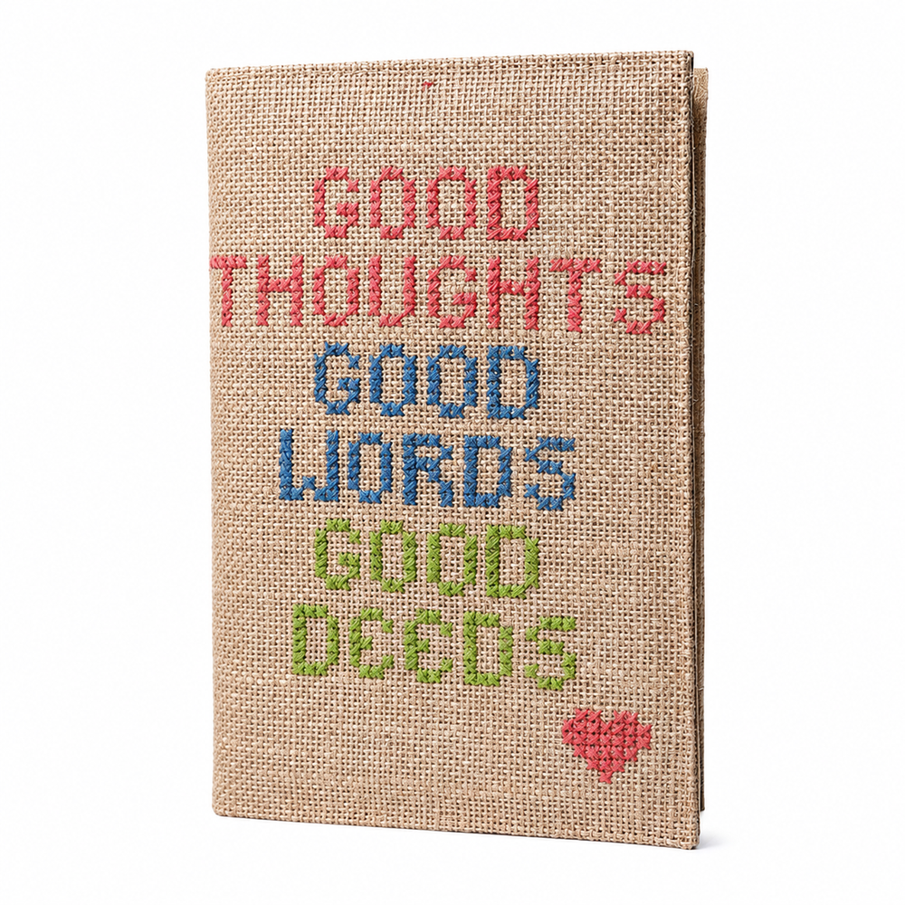 Cross-Stitch Handmade Jute Diary, handmade jute diary from India