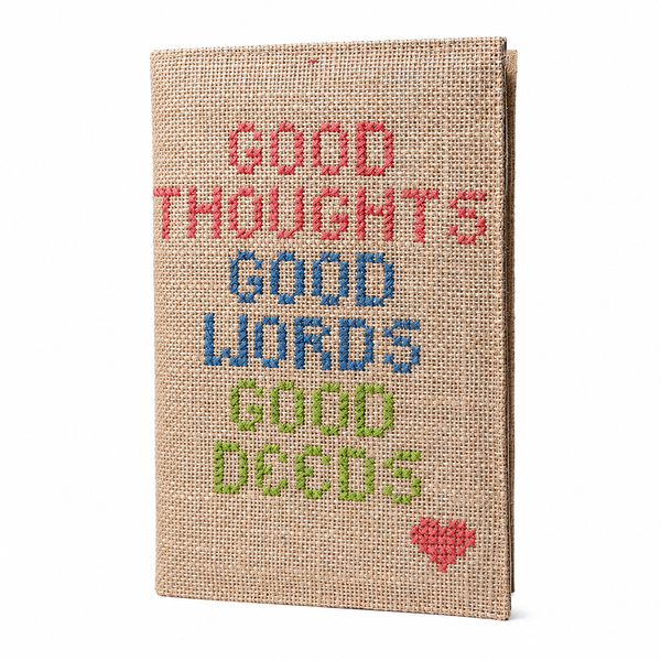 Cross-Stitch Handmade Jute Diary, handmade jute diary from India