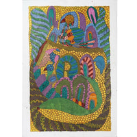Peacock in the Forest – Gond Paper Painting
