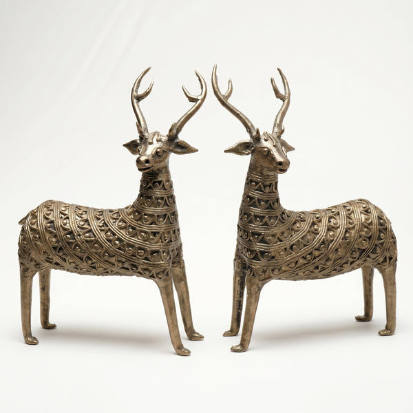 Dhokra Deer Pair (Set of 2) – Dhokra Metal Art