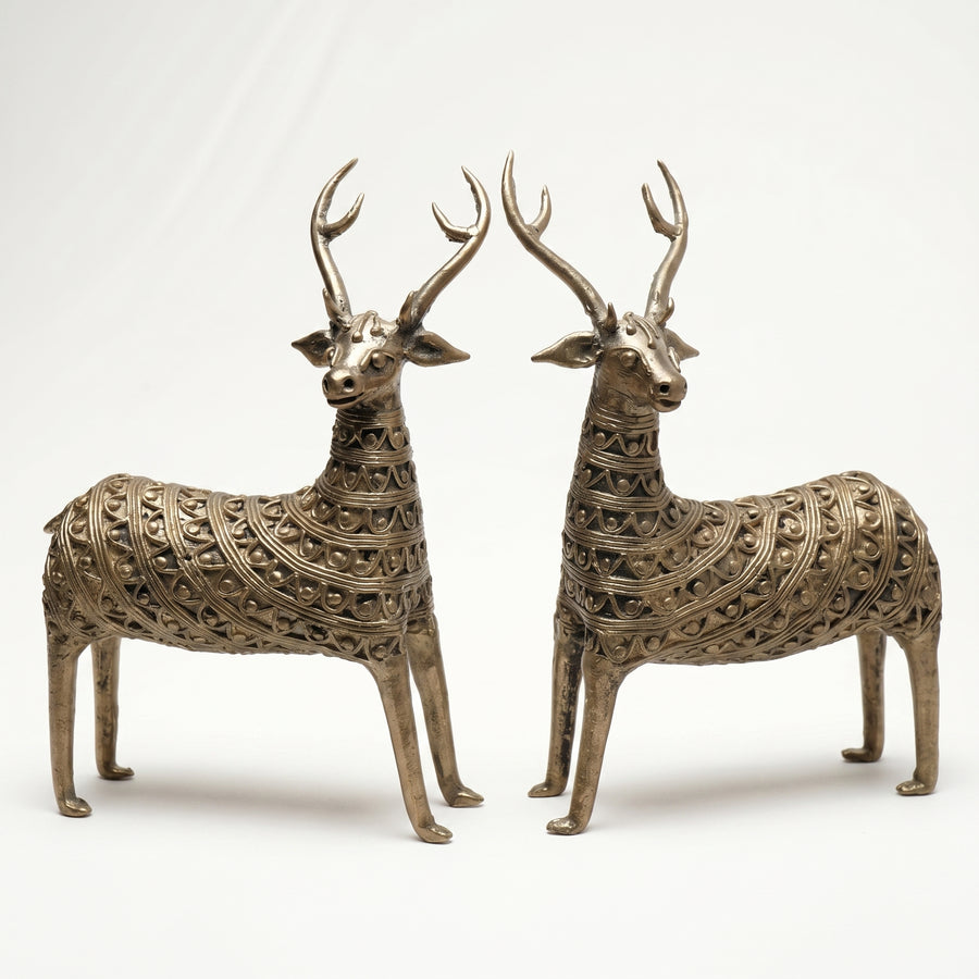Dhokra Deer Pair (Set of 2) – Dhokra Metal Art