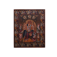 Durga Puja - Kalighat Painting - view 2, handmade Kalighat folk painting from India
