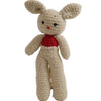 Crochet Bunny Doll – Red Handmade Art