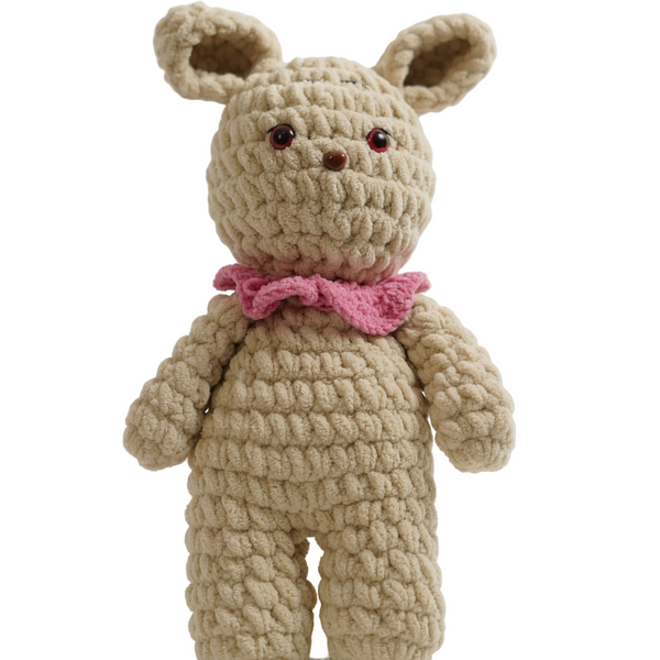 Crochet Bunny – Pink Scarf Handmade Art