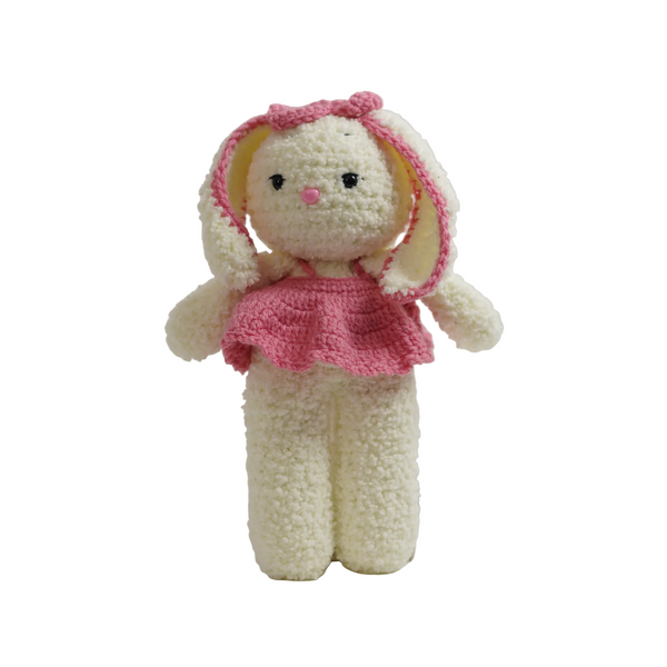 Crochet Doll – Pink Dress Handmade Art