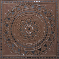 Earth Mandala - Lippan Mirror Wall Art - view 2, handmade Lippan mirror wall art from Kutch, India