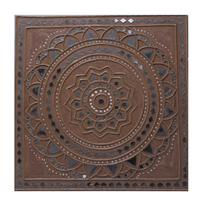 Earth Mandala - Lippan Mirror Wall Art, handmade Lippan mirror wall art from Kutch, India