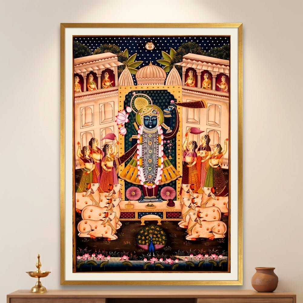 Shrinath Ji Royal Darshan – Pichwai Painting