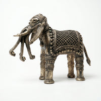 Three-Trunk Elephant (Small) – Dhokra Metal Art