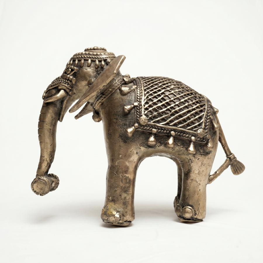 Elephant with Lotus – Dhokra Metal Art