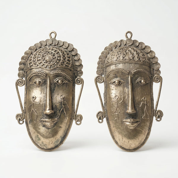 Tribal Face Mask – Dhokra Metal Art