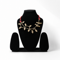 Dhokra Brass Leaf and Bird Necklace