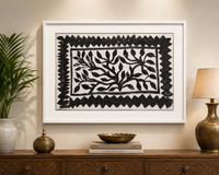 Black and White Print – Sohrai Painting