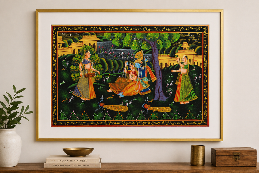 Divine Love Radha and Krishna – Pichwai Painting