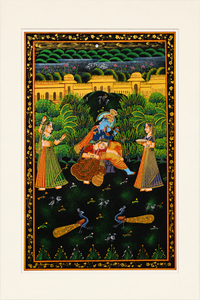 Krishna's Musical Reverie – Pichwai Painting