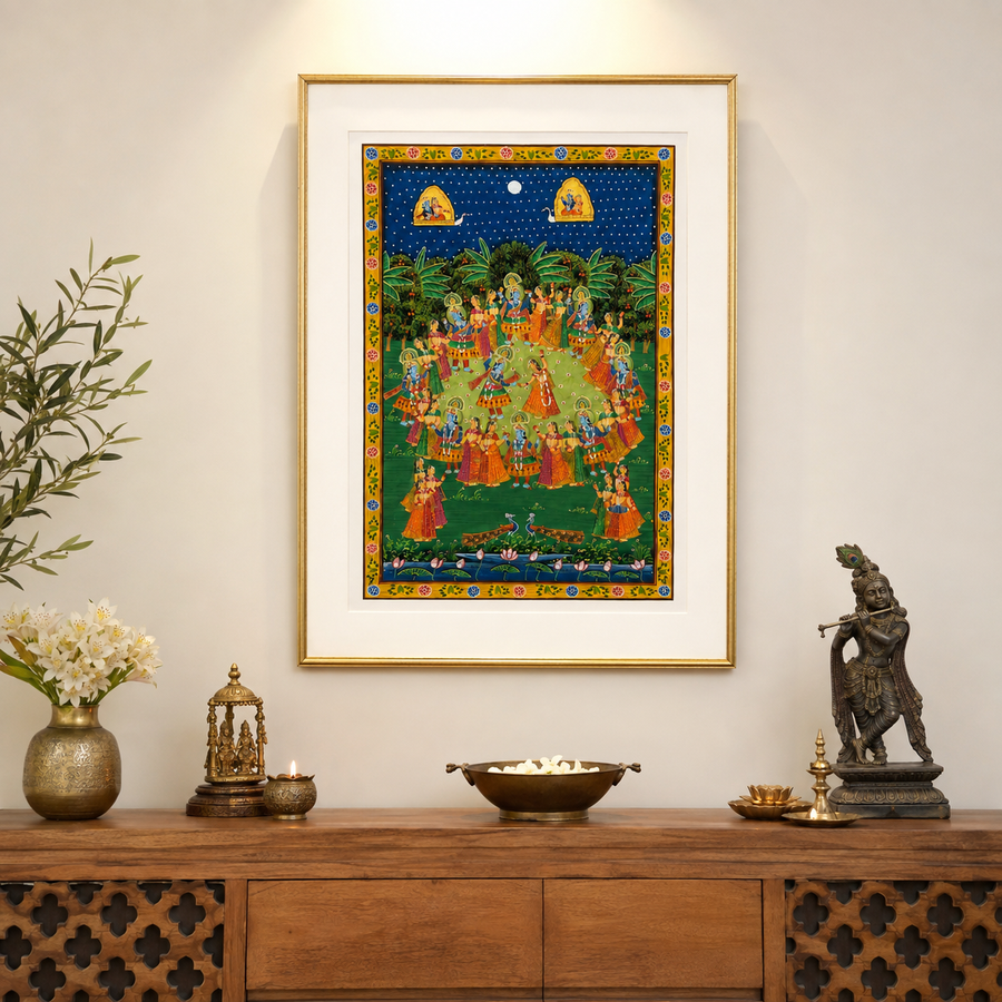 Kunj Bihari and Gopi – Pichwai Painting