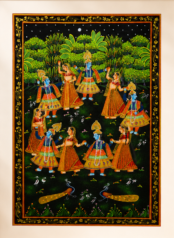 Raas Chakra of Radha & Krishna– Pichwai Painting