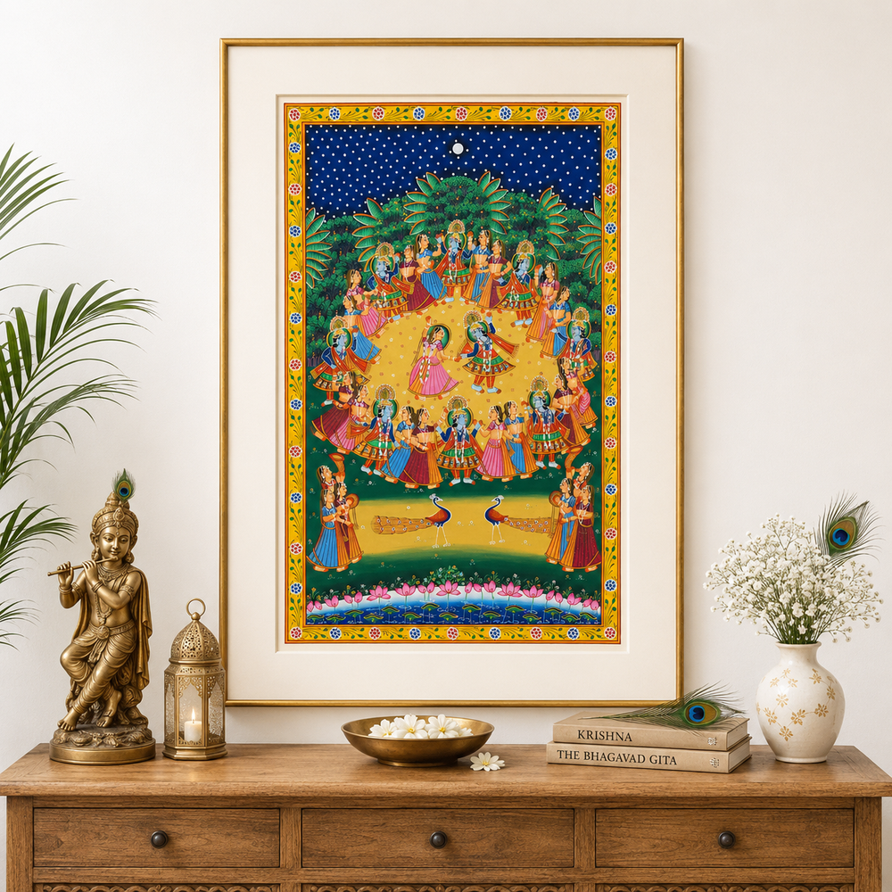 Radhe Krishna and Gopi – Pichwai Painting