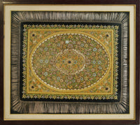 Floral Medallion - Zardozi Stone Work, handmade zardozi stone work from India