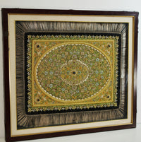 Floral Medallion - Zardozi Stone Work - view 2, handmade zardozi stone work from India