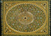 Floral Medallion - Zardozi Stone Work - view 3, handmade zardozi stone work from India