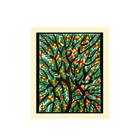 Flowering Tree - Madhubani Painting - view 2, handmade Madhubani painting from India