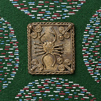 Framed Dhokra Crab Motif - Dhokra Metal Art - view 2, handmade tribal brass sculpture from India