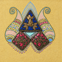 Framed Dhokra Ganesha - Dhokra Metal Art - view 2, handmade tribal brass sculpture from India