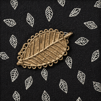 Framed Dhokra Leaf Motif - Dhokra Metal Art - view 2, handmade tribal brass sculpture from India