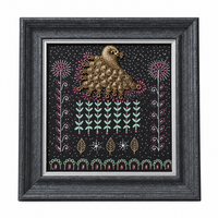 Framed Dhokra Mayur - Dhokra Metal Art, handmade tribal brass sculpture from India