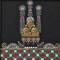 Framed Dhokra Mukut - Dhokra Metal Art - view 2, handmade tribal brass sculpture from India