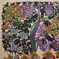 Giraffe Beneath the Tree - Gond Paper Painting - view 4, handmade Gond folk painting from India