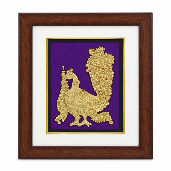 Golden Annapakshi - Mysore Painting - view 2, handmade Mysore painting from India