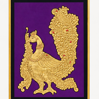 Graceful Annam Bird - Mysore Painting - view 3, handmade Mysore painting from India